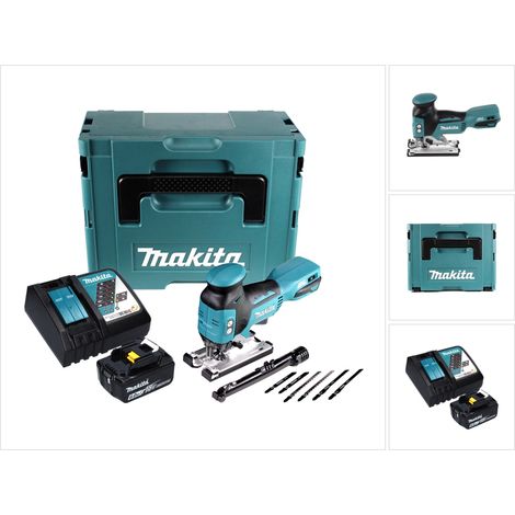 Makita DJV 181 RG1J Akku Pendelhub Stichsäge 18 V Brushless + 1x Akku 6,0 Ah + Ladegerät + Makpac