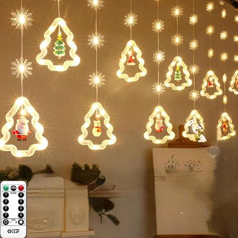 Weihnachtslichterkette, 10 baumförmige Lichter, 120 LED-Perlen, batteriebetrieben, 3 Meter lange wasserdichte Lichterkette, geeignet für Schlafzimmer (1/5)