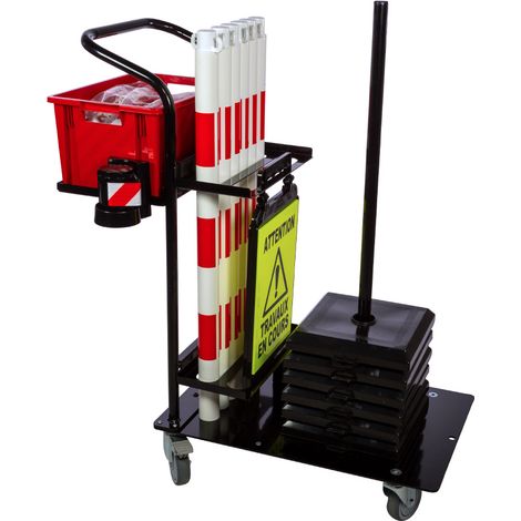 Chariot de signalisation maintenance - Rouge/Blanc - 6100478 (1/5)