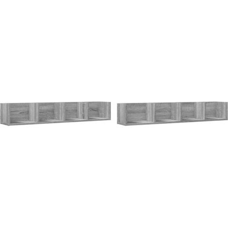 Maison Exclusive - Mobili Parete 2 pz Grigio Sonoma 99x18x16,5cm Legno Multistrato (1/5)