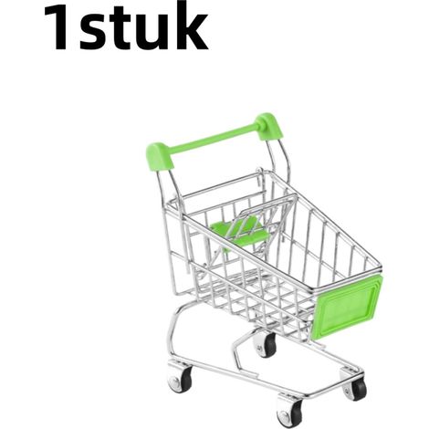 Mini chariot de courses en métal et organisateur de bureau pour ranger fournitures et petits objets légumes (1/5)