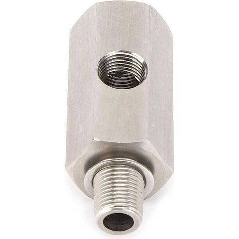 Öldrucksensor in T-Form aus Edelstahl, 1/8" NPT, Turbo-Ölzuleitung, Manometer, Automobilteile (1/8" NPT) (1/4)