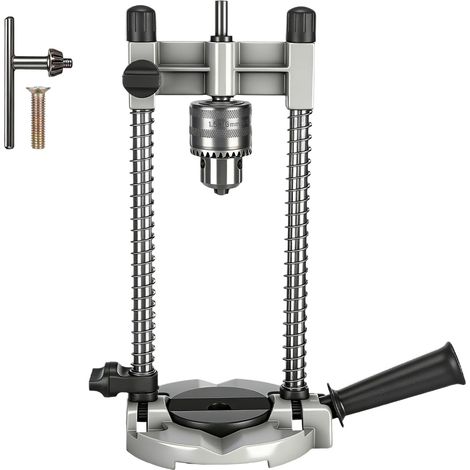 Support de perçage avec mandrin, support de perçage mobile, mandrin compatible avec les forets de 1,5 à 13 mm, guide de perçage portable pour un perçage précis (1/5)