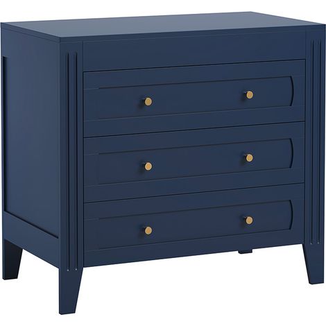 Kommode mit 3 Schubladen Vox Milenne Blau