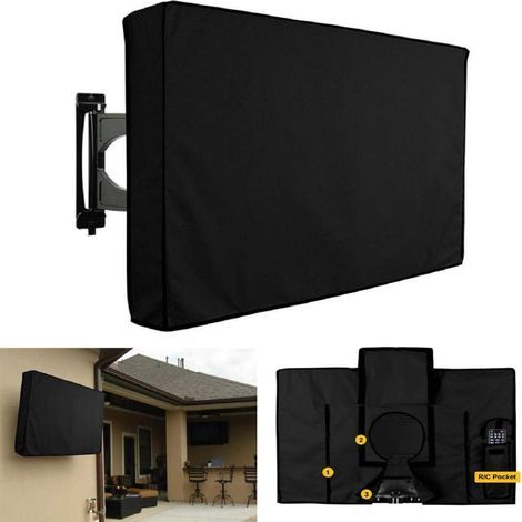 Wasserdichte TV-Schutzhülle für 55-58" Fernseher (Schwarz) (1/5)