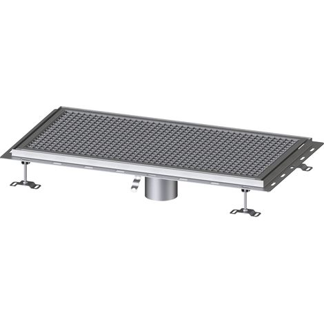 Bac de sol Ferrofix avec équerre de raccordement pour carrelage, 500 x 1000 mm