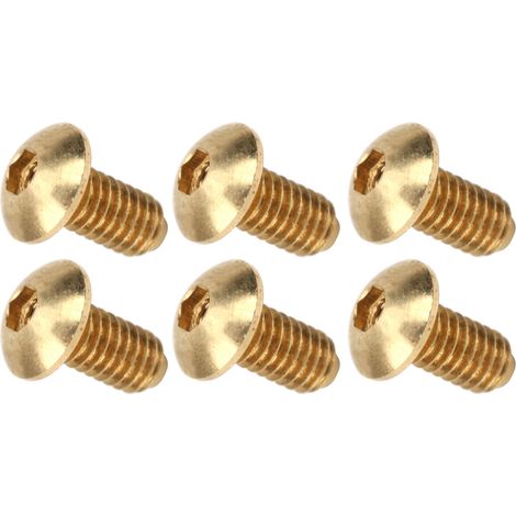 50 Sechskantschrauben aus reinem Kupfer mit halbrundem Kopf, Hardware-Zubehör, M4 x 8 mm Befestigungselemente (1/5)