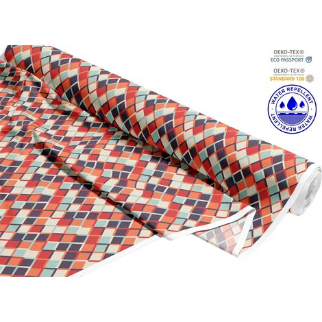 TESSUTI DECORATIVI PER ESTERNI OXFORD - Motivo geometrico a rombi I DR158 (1/5)