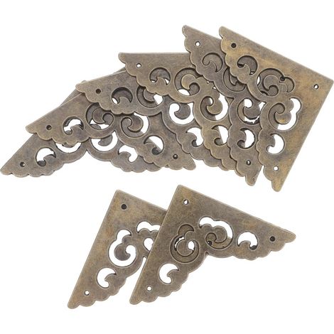 Lot de 8 protections d'angle décoratives en alliage zinc, style (1/5)