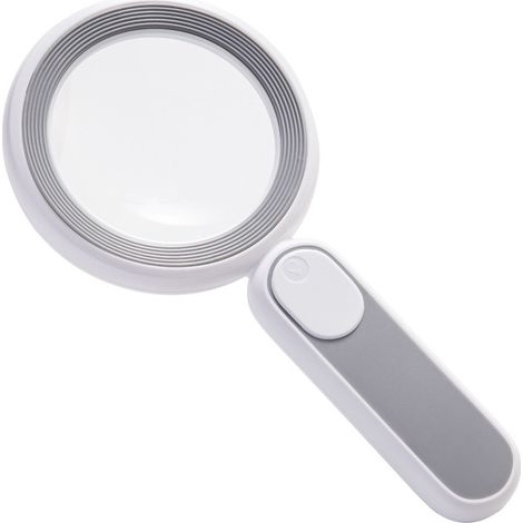 LED-Lupe, beleuchtete Leselupe, Schmucklupe, 15-fache Vergrößerung, 3 Beleuchtungsmodi, geeignet für Präzisionsarbeiten, Lesen, Schmuckbetrachtung und -erkundung - grau.
