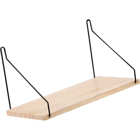 Etagère Murale Bois 3 Unités Étagère Flottante Organisateur Maison Mini Design Modern Matériel Bois Métal Dimensions 16.5 x 15.8 x 30 cm (1/5)