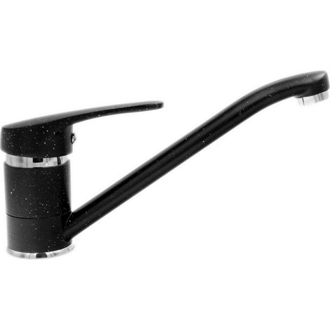 Mitigeur Évier Cuisine Granitan Rox Noir Moucheté avec Bec Pivotant 360° (1/5)
