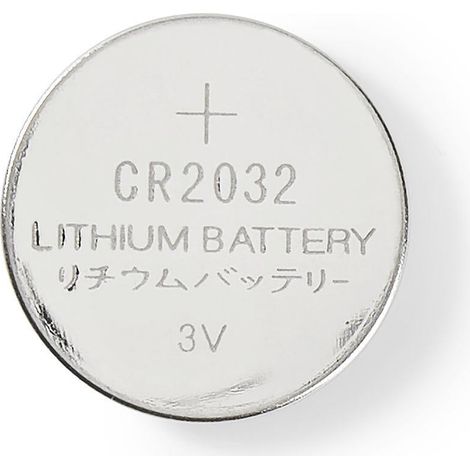 Pila de botón de litio CR2032  3 V CC  5-Blíster  Plata