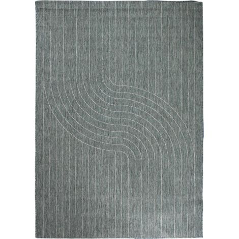 Tapis extérieur, kilim reversible LYN2 AW REVERSIBLE 120x170 vert et beige