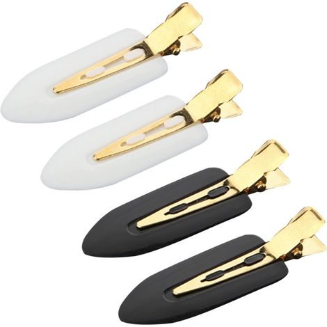 Juego de 4 pinzas metálicas para el cabello, que no se doblan, para niñas y mujeres, accesorios de maquillaje y para el cabello. (1/5)