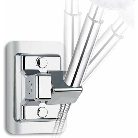 360° adjustable shower head holder, wall mounting without drilling, universal holder compatible with most shower heads. (1/5)