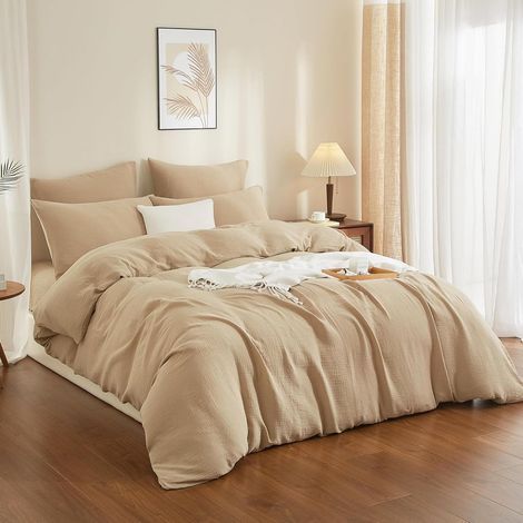 Bettbezug, Baumwollgaze 140 x 200 cm, Reißverschluss, Kissenbezug 65 x 65 cm, Schlafzimmer für Erwachsene/Kinder (1/5)