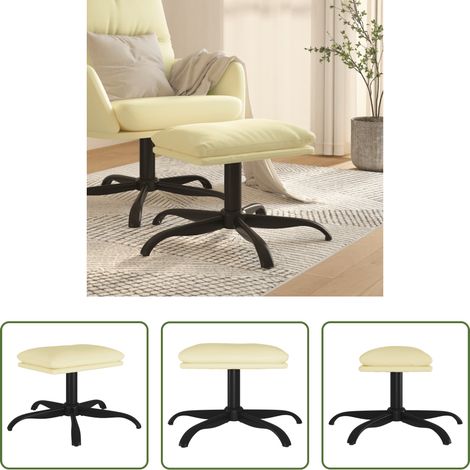 Tabouret en similicuir - Repose-pied Crème 60x60x36 cm Similicuir (1/5)