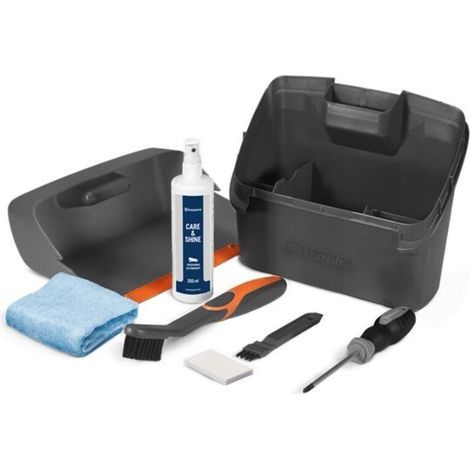 Kit entretien tondeuse robot – Accessoire de nettoyage avec brosse, spray et tampon abrasif – Compatible modèles Husqvarna Automower (1/4)