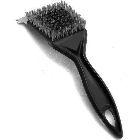 Filiyano-Brosse de nettoyage en acier inoxydable pour barbecue, gril électrique et fumoir. Brosse métallique avec grattoir intégré. (1/4)