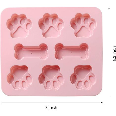 Moule en silicone motif empreinte de patte de chiot, moules à pâtisserie mignons en forme de patte et d'os, moules en silicone antiadhésif de qualité alimentaire pour chocolat, bonbons, gelée, biscuit
