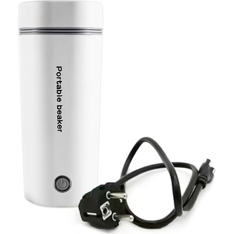 Bollitore elettrico portatile da 350 ml per far bollire l'acqua, bicchiere da viaggio in acciaio inox, bollitore per tè con spegnimento automatico, ideale per preparare latte e caffè per bambini. (1/5)
