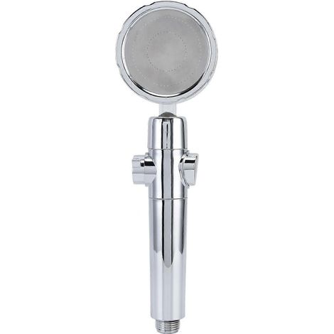 Pommeau de douche G1/2 Turbo à haute pression avec filtre en coton, interrupteur pause, revêtement et poignée droite. (1/5)