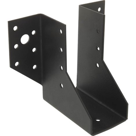 Sabot SIMPSON Strong Tie AILES Extèrieur 46X77 Epaisseur 2 RAL9005 noir foncé-3 pièces