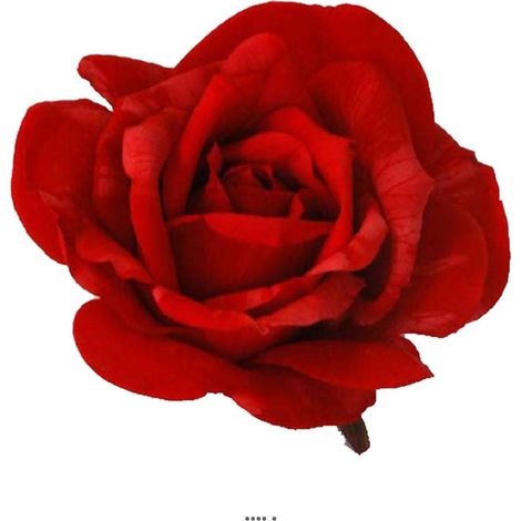Tête de rose Artificielle sur pince D 12 H 8,5 cm Rouge