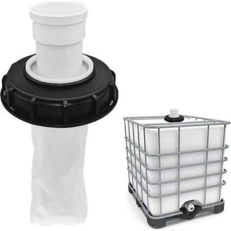 Couvercle filtrant pour cuve IBC, couvercle lavable en nylon (avec couvercle), pour cuve d'eau de pluie de 165 mm, 1 pièce (1/4)