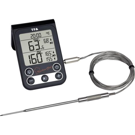 [GEBRAUCHT] B-Ware Tfa  Grillthermometer 14.1512.01 Küchen Chef Schwarz