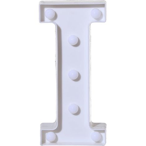 Lettre LED Alphabet - 22 cm - ABS Blanc - Éclairage Chaud - Fixation Murale ou Autonome - Pour Décoration Intérieure et Fêtes - 1 Pièce (1/3)