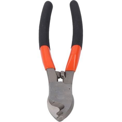 Coupe-fil 15 cm en acier à haute teneur en carbone, poignée gainée PVC, pince coupe-câble et dénude-fil électrique (1/5)