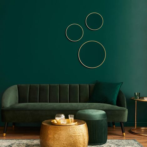 Miroir doré Ø 25 cm avec Cadre en Aluminium pour une Ambiance élégante – Miroir de Salle de Bain Rond Parfait Qui Allie élégance et fonctionnalité (1/5)