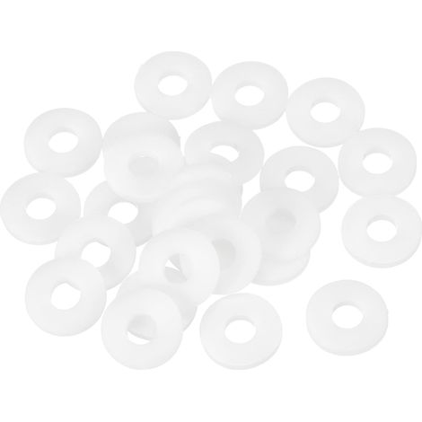 25Pcs Entretoise Plastique M6 Rondelle 6mm ID 16mm OD 2mm Épais (1/5)