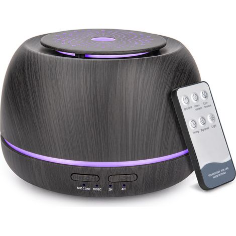 Diffuseur d'huiles essentielles d'aromathérapie avec humidificateur USB 300 ml, 7 couleurs de lumière (1/5)