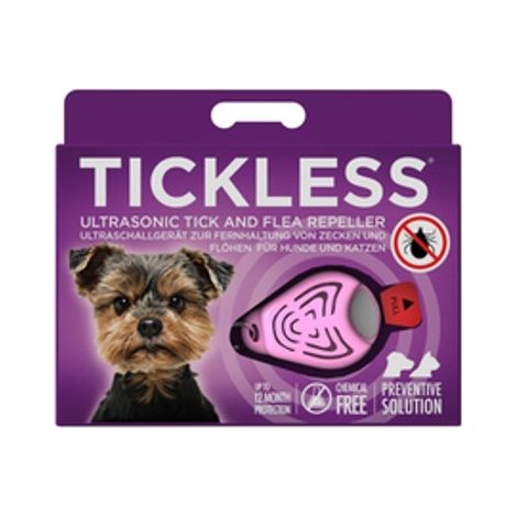 Repelente ultrasónico TickLess Pet para perros - Rosa