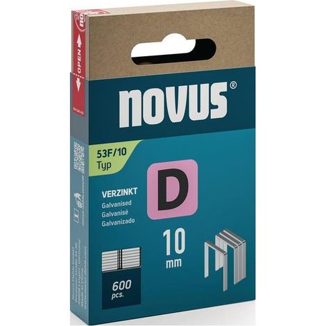 Novus Tools 042-0790 Agrafes fil plat Type 53F 600 pc(s) Dimensions (L x l) 10 mm x 11.3 mm