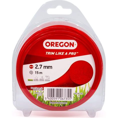 Fil rond Rouge débroussailleuse Oregon 2.7 mm 15m (1/3)