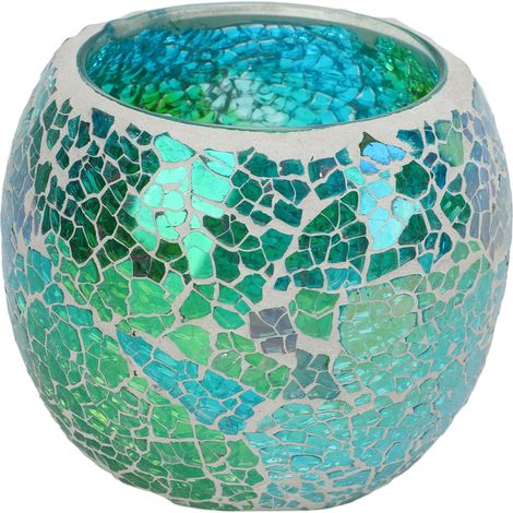 Support de bougie chauffe-plat en mosaque, Design européen, verre Durable, lustre exquis, bougeoir pour Bar, maison, bureau