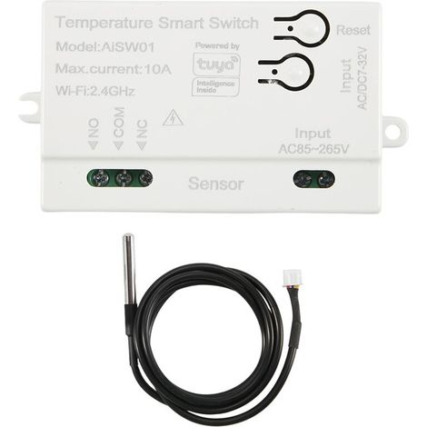 Sensor de temperatura inteligente Tuya WiFi 2.4 GHz con sonda de temperatura de 1M. (1/4)