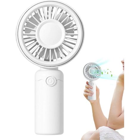 Ventilatore portatile personale con 3 velocità regolabili, ventilatore da scrivania silenzioso, mini ventilatore portatile con batteria ricaricabile da 500 mAh, autonomia della batteria da 1 a 3 ore. (1/5)