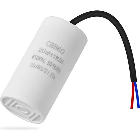 CBB60 450 V 20 µF 50/60 Hz Anlaufkondensator, Motorbetriebskondensator, Motorkondensator, Entstörkondensator ANGEEK (1/5)