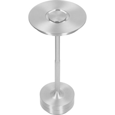 Lampe de table LED rechargeable 16 couleurs, portable, moderne, en métal RGB, avec télécommande, pour salon ou bureau, couleur argent. (1/5)
