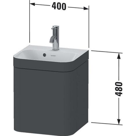 Duravit Happy D.2 Plus c-bonded Set wandhängend, 400x360mm, eine (1/4)
