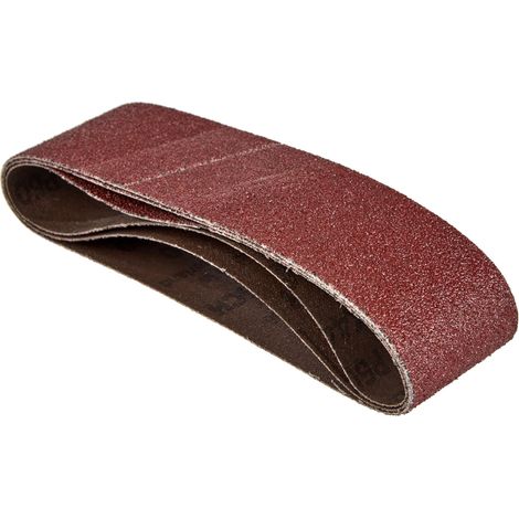 Set de 3 rubans abrasifs pour Ponceuse à ruban 40 x 303 mm Grain 60 (1/5)