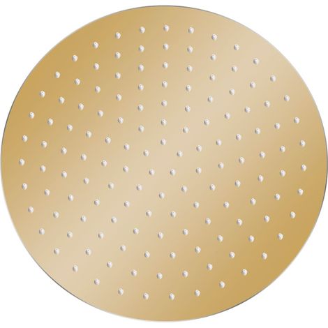 vidaXL Cabezal de ducha redondo efecto lluvia acero inox dorado 30 cm (1/2)