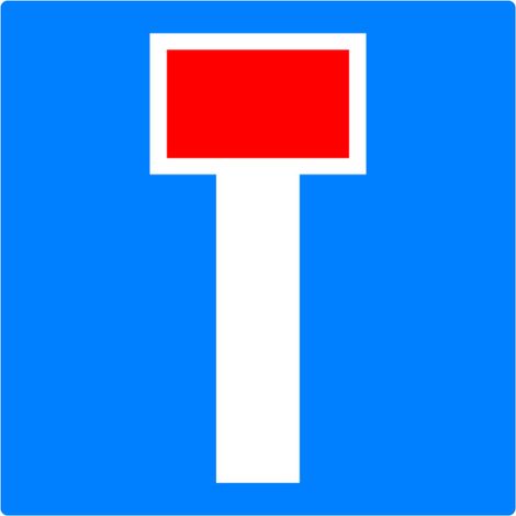 Signaletique.Biz France – Panneau d'interdiction Voie sans issue en PVC 5mm – Résistant aux UV et à l'humidité – Installation facile avec crochets ou clips