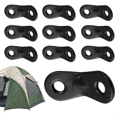 10 pièces tendeur de corde de tente, boucle réglable en acier inoxydable, accessoire fixation cordes pour tente de camping