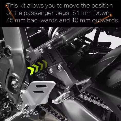 Nouveaux accessoires moto pour MT09, FZ09, MT-09 et MT 09 : kit d’abaissement du repose-pieds arrière, kit de support de repose-pieds passager, EVO (1/3)